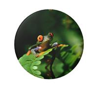 Peace Frog Tree Round Badge - Durable Tin Plate Design With Full Front Print, Perfect For Custom Gifts And Apparel Decoration
