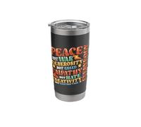 Peace Generosity Empathy Creativity Diversity Kindness Stainless Steel Insulated Tumbler