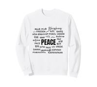 Peace Global World Peace Different Languages Typography Sweatshirt