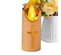 Peace Glow - Flameless LED Candles, Battery Operated Reusable Animal Memorial Grave Lights Results, Prayer Accessory, Single Unit Arctic White Electric Bedroom Living Room Garden Guard