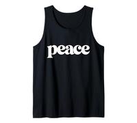 Peace Groovy Retro Typography Minimal Word Art Tank Top