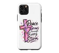 Peace Grows through Every Storm Colorful Faith Art Case for iPhone 11 Pro