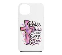 Peace Grows through Every Storm Colorful Faith Art Case for iPhone 13