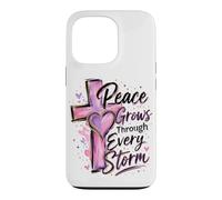 Peace Grows through Every Storm Colorful Faith Art Case for iPhone 13 Pro