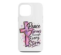 Peace Grows through Every Storm Colorful Faith Art Case for iPhone 13 Pro Max