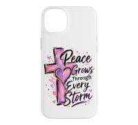 Peace Grows through Every Storm Colorful Faith Art Case for iPhone 14 Plus