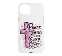 Peace Grows through Every Storm Colorful Faith Art Case for iPhone 15 Plus