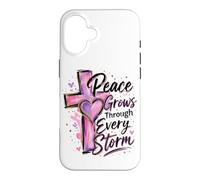 Peace Grows through Every Storm Colorful Faith Art Case for iPhone 16