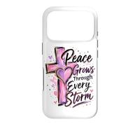 Peace Grows through Every Storm Colorful Faith Art Case for iPhone 17 Pro