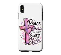Peace Grows through Every Storm Colorful Faith Art Case for iPhone XS Max
