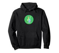 Peace Hand Sign Rainbow Pastel Peace green Retro Hippie Gift Pullover Hoodie