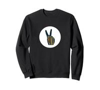 Peace Hand Sign White Peace Freedom and Love Hippie Gift Sweatshirt