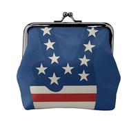 Peace Hand Usa Flag Design Print Fashion forward Women Coin Purse Cute Mini Zipper Wallet with Kiss Lock Waterproof