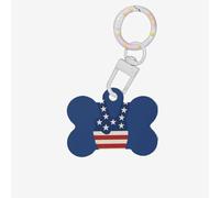 Peace Hand USA Flag Design Printing Bone Shaped Dog Tag Pet Id Tags,Acrylic Dog Tags Cat Tags with Ring for Dog Cat,Pendant Crafts