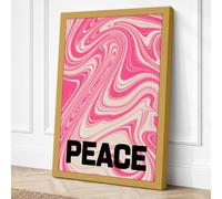 Peace in Motion Modern Canvas Wall Art Print 18x12 Inch (46 x 30 cm)
