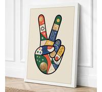Peace in Patterns Eclectic Canvas Wall Art Print 18x12 Inch