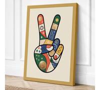 Peace in Patterns Eclectic Canvas Wall Art Print 24x16 Inch (61 x 41 cm)