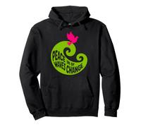 Peace In Waves Of Change Retro Dove Design Pullover Hoodie