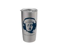 Peace is a Frequency - Buddha Head with Headphones Stainless Steel Insulated Tumbler