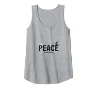 Peace is Complicated: Powerful Dove & Typography Art Tank Top, Women, Heather Grey, XXL