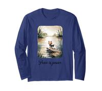 Peace is Power Cute Cat By Calm Lake Art Long Sleeve T-Shirt