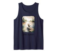 Peace is Power Cute Cat By Calm Lake Art Tank Top