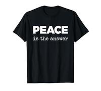 Peace is The Answer Value Graphic T-Shirt, Men, Black, M