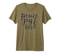 Peace Joy Love | Black Text Designed Premium T-Shirt