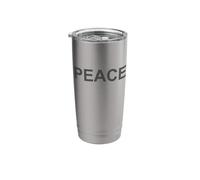 Peace Large Simple Timeless Writing in Grey Stainless Steel Insulated Tumbler