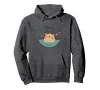 Peace Like A Capybara: Cute Animal Zen Lover Gift Pullover Hoodie, Adult Unisex, Dark Heather Grey, M