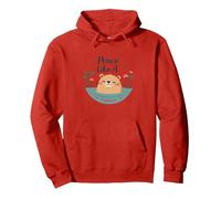 Peace Like A Capybara: Cute Animal Zen Lover Gift Pullover Hoodie, Adult Unisex, Red, XXL