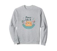 Peace Like A Capybara: Cute Animal Zen Lover Gift Sweatshirt, Adult Unisex, Heather Grey, M