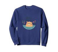 Peace Like A Capybara: Cute Animal Zen Lover Gift Sweatshirt, Adult Unisex, Navy, M