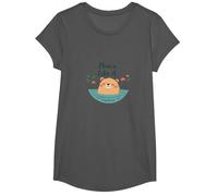 Peace Like A Capybara: Cute Animal Zen Lover Gift T-Shirt, Girls, Asphalt, XS