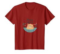 Peace Like A Capybara: Cute Animal Zen Lover Gift T-Shirt, Kids, Cranberry, 6 Years