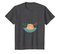 Peace Like A Capybara: Cute Animal Zen Lover Gift T-Shirt, Kids, Dark Heather Grey, 10 Years