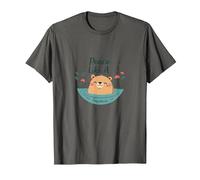 Peace Like A Capybara: Cute Animal Zen Lover Gift T-Shirt, Men, Asphalt, 3XL