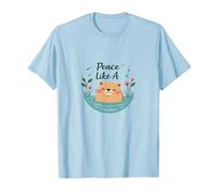 Peace Like A Capybara: Cute Animal Zen Lover Gift T-Shirt, Men, Baby Blue, L