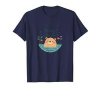 Peace Like A Capybara: Cute Animal Zen Lover Gift T-Shirt, Men, Navy, S