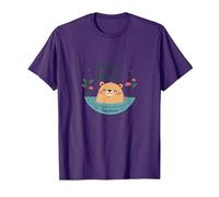 Peace Like A Capybara: Cute Animal Zen Lover Gift T-Shirt, Men, Purple, L