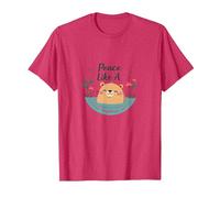 Peace Like A Capybara: Cute Animal Zen Lover Gift T-Shirt, Men, Red Heather, L