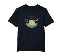 Peace Like A Capybara: Cute Animal Zen Lover Gift T-Shirt, Men's Big and Tall, Black, 6X Tall