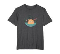 Peace Like A Capybara: Cute Animal Zen Lover Gift T-Shirt, Men's Big and Tall, Dark Heather Grey, 3X Tall