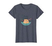 Peace Like A Capybara: Cute Animal Zen Lover Gift T-Shirt, Women, Heather Blue, XL