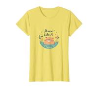 Peace Like A Capybara: Cute Animal Zen Lover Gift T-Shirt, Women, Lemon, S