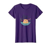 Peace Like A Capybara: Cute Animal Zen Lover Gift T-Shirt, Women, Purple, Medium