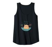 Peace Like A Capybara: Cute Animal Zen Lover Gift Tank Top, Women, Black, XXL