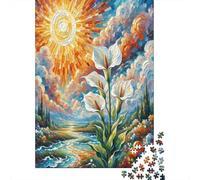 Peace Lily 1000 Piece Adult Jigsaw Puzzles Festive Gifts Family Challenging Educational Challenge Home Decoration for Adults Gifts Ideas 1000pcs (75x50cm)
