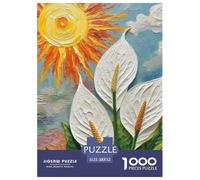 Peace Lily 1000 Piece Jigsaw Puzzles for Adults with Extra Fun Challenges Home Decoration Family Puzzle Game Birthday Gifts 52x38cm/1000pcs