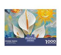 Peace Lily 1000 Pieces Jigsaw Puzzles Engaging Educational Games Jigsaw Puzzles Unique Puzzle Gift for Gifts 38x26cm/1000pcs